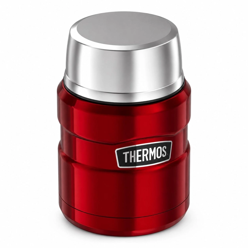 TERMO DE COMIDA PREMIUM INOX THERMOS KING  470ML ROJO - 2