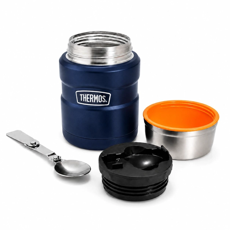 TERMO DE COMIDA PREMIUM INOX THERMOS KING  470ML NAVY - 6