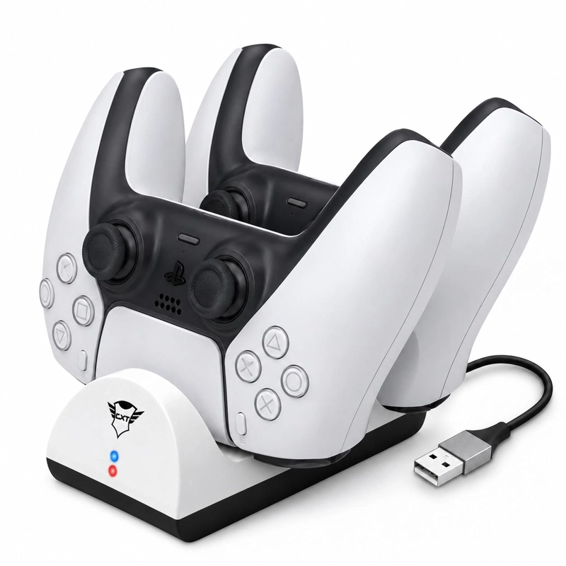 TRUST BASE CARGA DUAL PARA CONTROLES PS5 DUALSENSE TRUST GXT 254