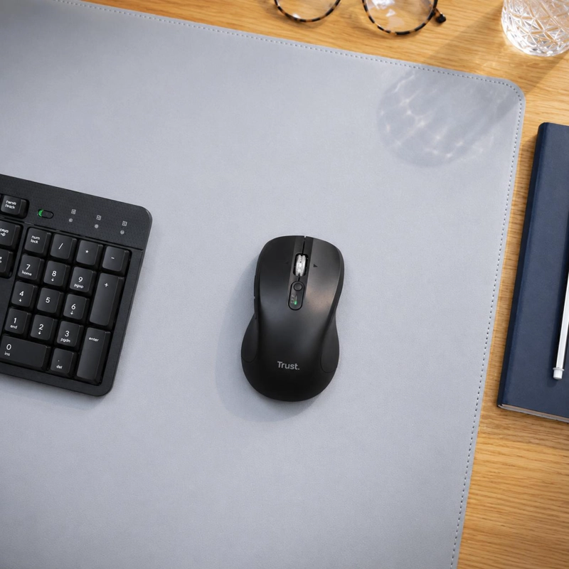 MOUSE DUAL INALAMBRICO TRUST FERRO HYPERSCROLL BT + USB 2G - 9