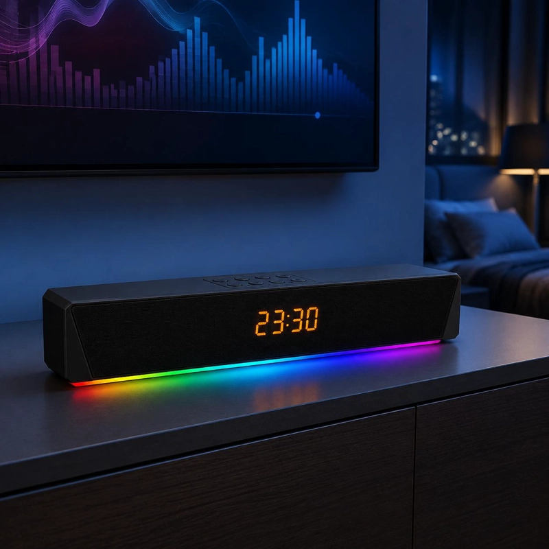 BARRA DE SONIDO INALAMBRICA BLUETOOTH RGB RECARGABLE - 8