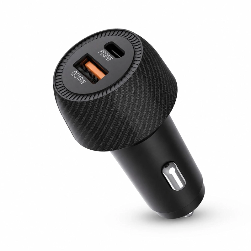 CARGADOR PARA AUTO DUAL 48W USB-C + USB-A CARGA ULTRA RAPIDA - 2