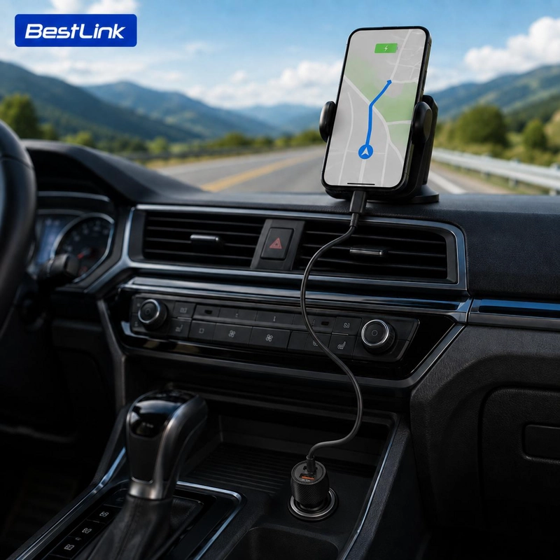 CARGADOR PARA AUTO DUAL 48W USB-C + USB-A CARGA ULTRA RAPIDA - 7