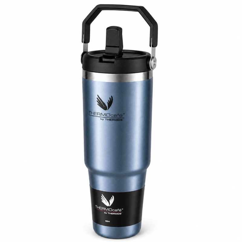 VASO TE RMICO MUG INOX PARA LIQUIDOS FRIOS 880ML ICE BLUE - 1