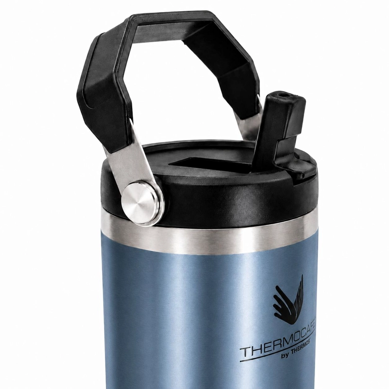 VASO TE RMICO MUG INOX PARA LIQUIDOS FRIOS 880ML ICE BLUE - 4