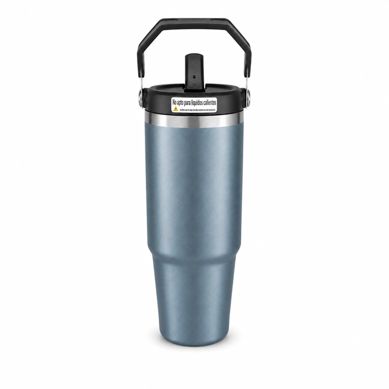 VASO TE RMICO MUG INOX PARA LIQUIDOS FRIOS 880ML ICE BLUE - 7