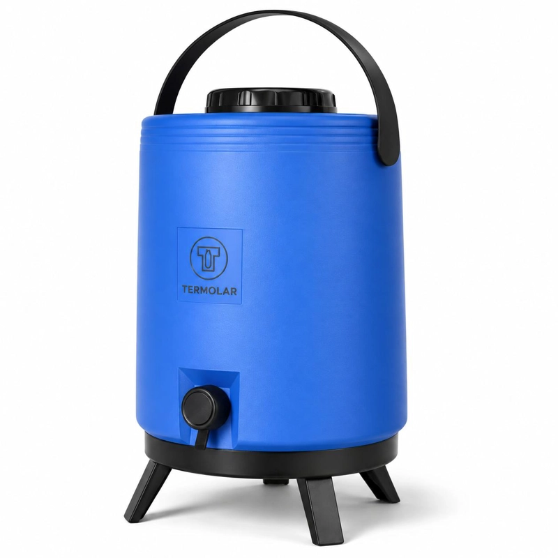 MAXI TERMO TERMOLAR 12 LITROS AZUL CON LLAVE Y ASA - 2