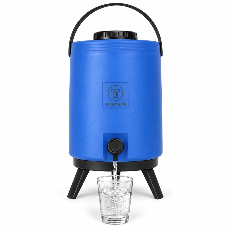 MAXI TERMO TERMOLAR 12 LITROS AZUL CON LLAVE Y ASA - 3