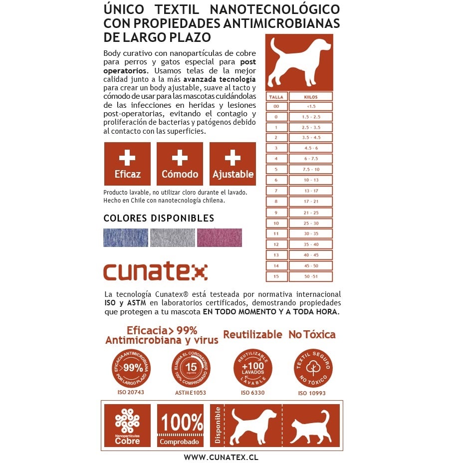 ROPA BODY PERROS COBRE CUNATEX ROJO TALLA 3 4.5 6 KG - 3