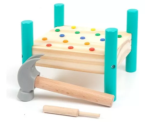 MESA MADERAS DE BOSQUE MARTILLO MADERA COLORIDA - 3