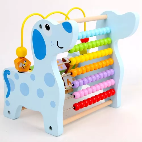 JUEGO MULTIFUNCIONAL DE ABACO MADERAS DE BOSQUE MONTESSORI PERRO - 2