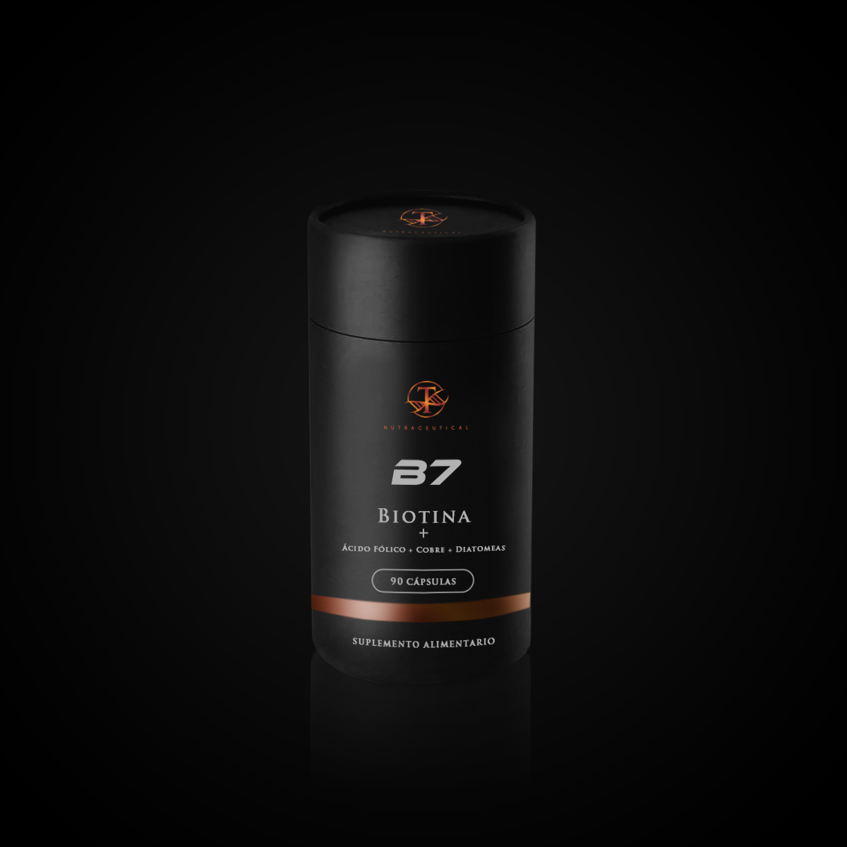 SUPLEMENTO ALIMENTICIO LÍNEA PREMIUM B7 BIOTINA + COBRE + ACIDO FÓLICO ANTICAÍDA VEGANO - 1