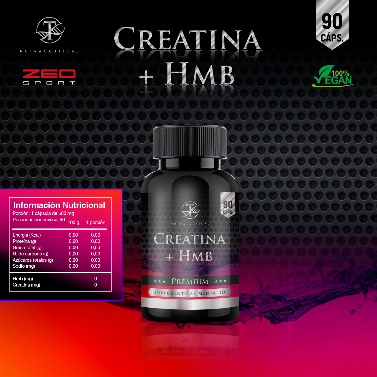 SUPLEMENTO ALIMENTICIO LÍNEA PREMIUM HMB + CREATINA - 1