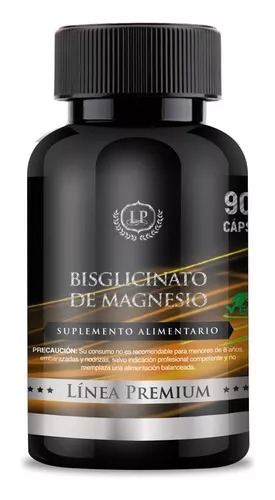 SUPLEMENTO ALIMENTICIO LÍNEA PREMIUM BISGLICINATO DE MAGNESIO 90 CAPSULAS PREMIUM - 1