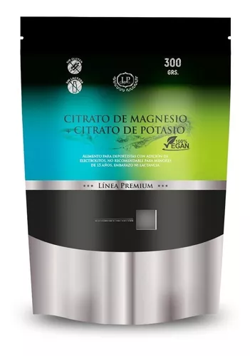 CITRATO DE MAGNESIO LÍNEA PREMIUM + CITRATO DE POTASIO POLVO 300GR - 1