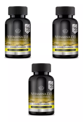 PACK 3 LÍNEA PREMIUM VITAMINA D3 90 CAPS C/U - 1