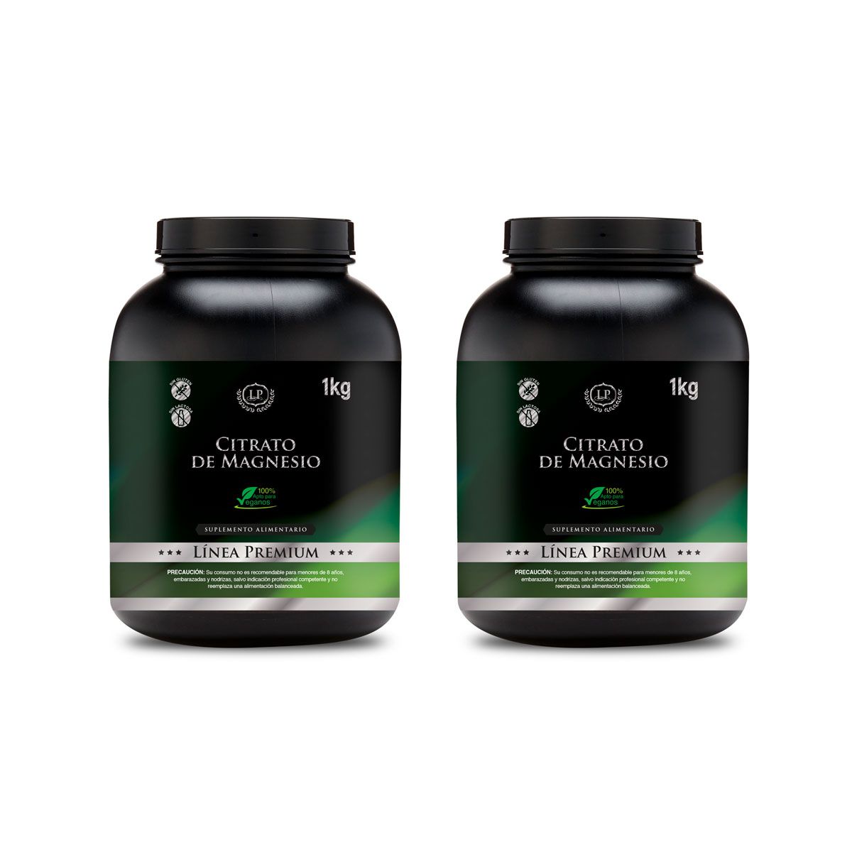 SUPLEMENTO ALIMENTICIO LÍNEA PREMIUM 1 KG C/U PACK 2 POTES DE CITRATO DE MAGNESIO 1KG C/U - 1