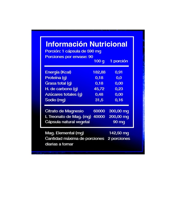 SUPLEMENTO ALIMENTICIO LÍNEA PREMIUM COGNITIVE L-TREONATO DE MAGNESIO 90 CAPSULAS - 3