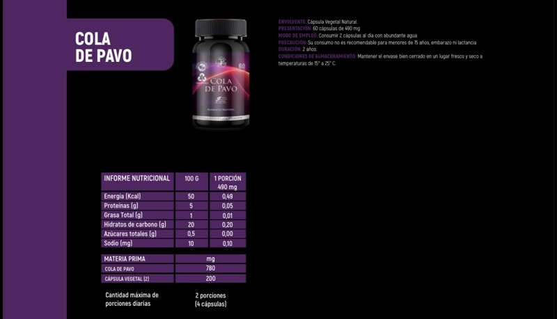 COLA DE PAVO X 60 CAPSULAS - 1