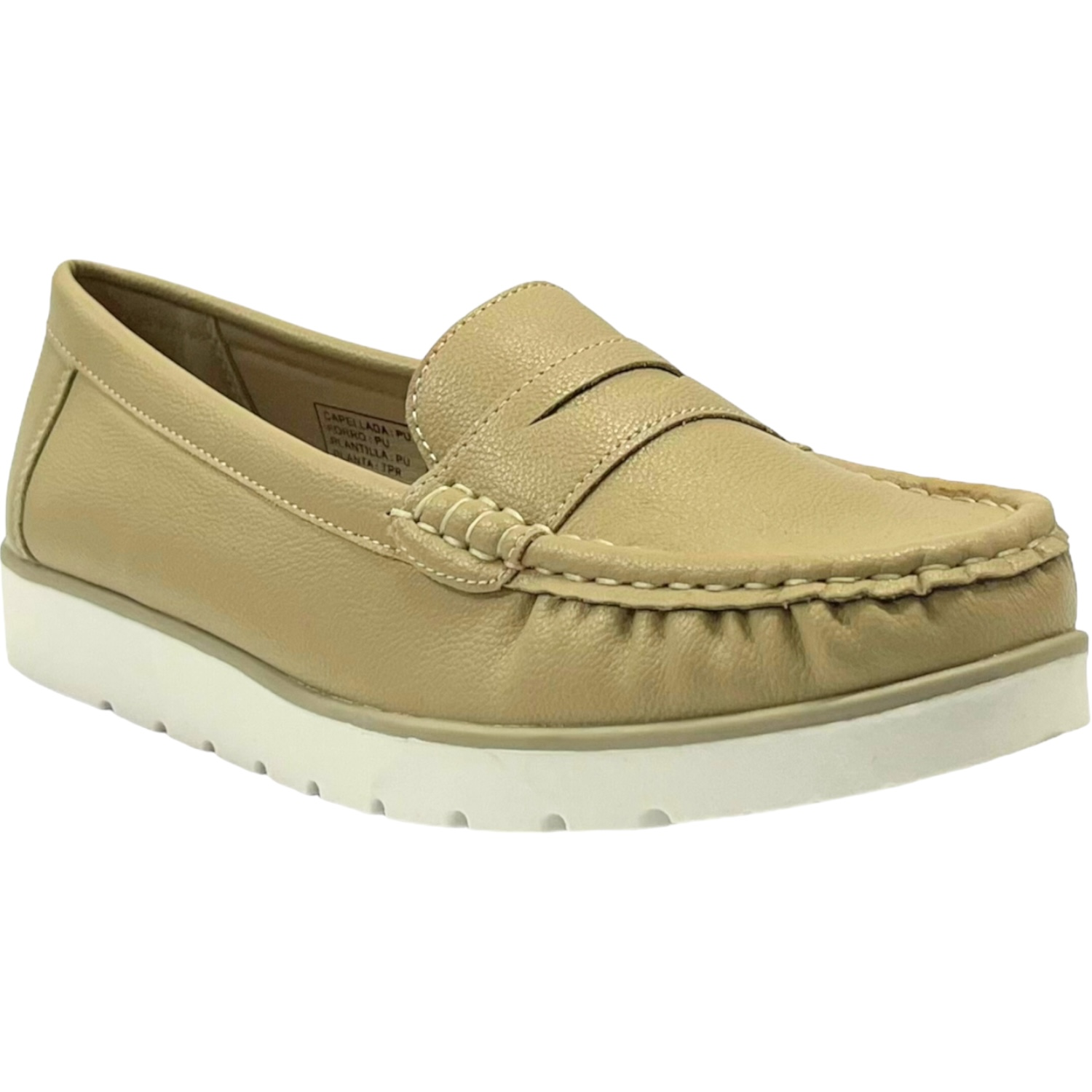 MOCASINES MUJER DETOGNI BEIGE AMANDA - 2