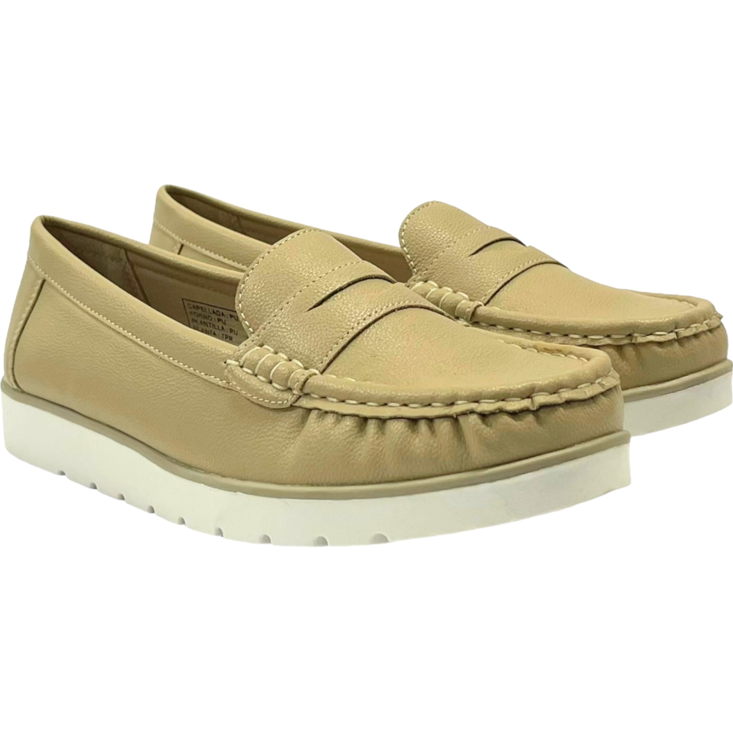 MOCASINES MUJER DETOGNI BEIGE AMANDA - 4