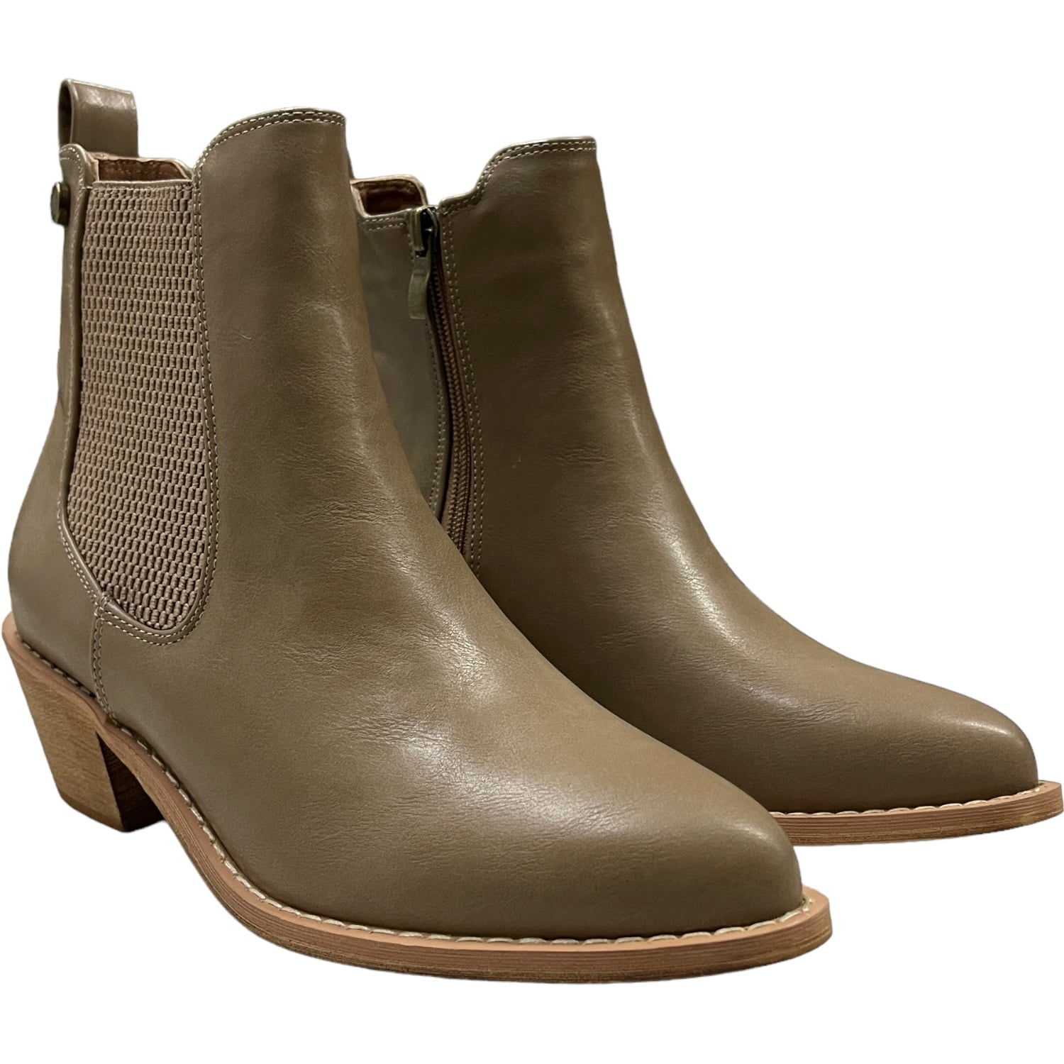 BOTIN MUJER TAUPE LAX DETOGNI - 4