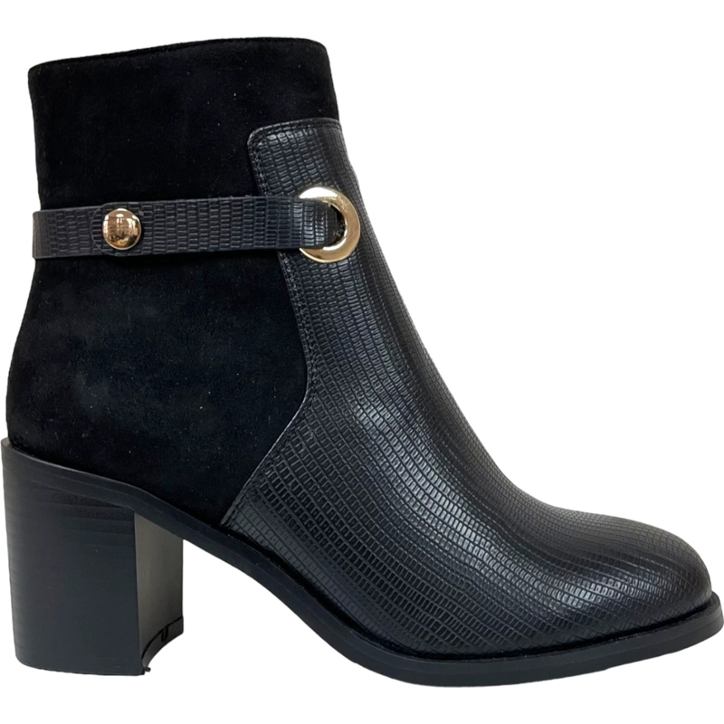 BOTÍN MUJER DETOGNI NEGRO MARBELLA CASUAL - 1