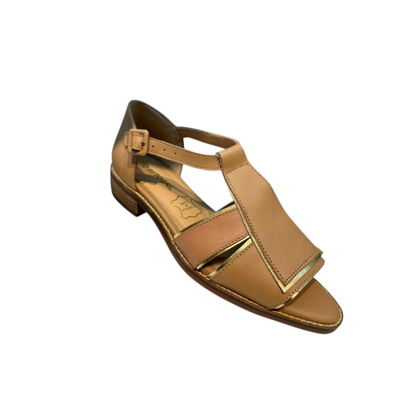 SANDALIA CUERO MUJER BEIGE  ALEXA DETOGNI - 3