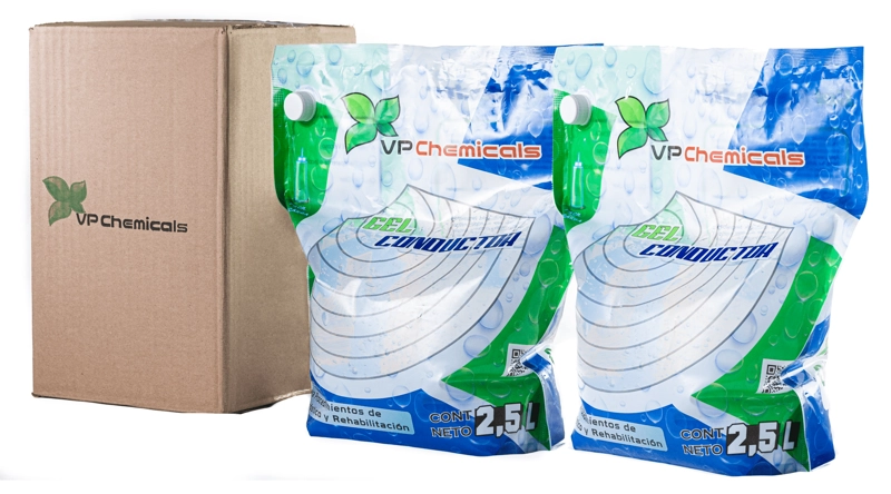 GEL CONDUCTOR CUERPO VP CHEMICALS 2,5L C/U ULTRASONIDO INCOLORO PACK 2 BOLSAS
