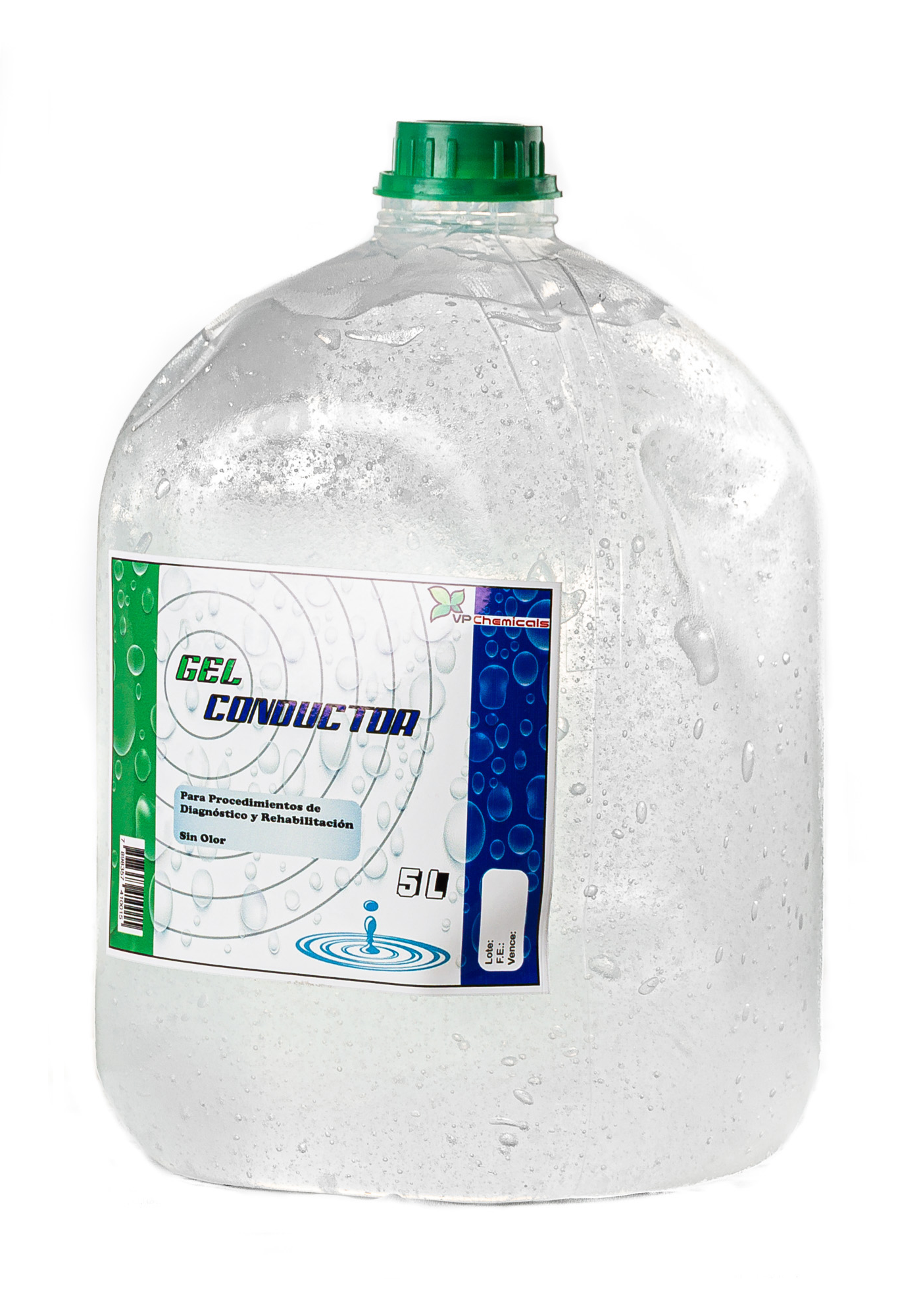 GEL CONDUCTOR CUERPO VP CHEMICALS 5L ULTRASONIDO INCOLORO 5 LITROS + DISPENSADOR - 2