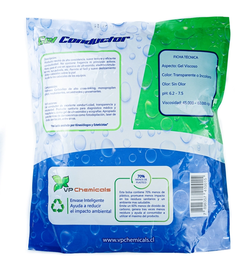 GEL CONDUCTOR CUERPO VP CHEMICALS 2,5L ULTRASONIDO INCOLORO BOLSA - 4
