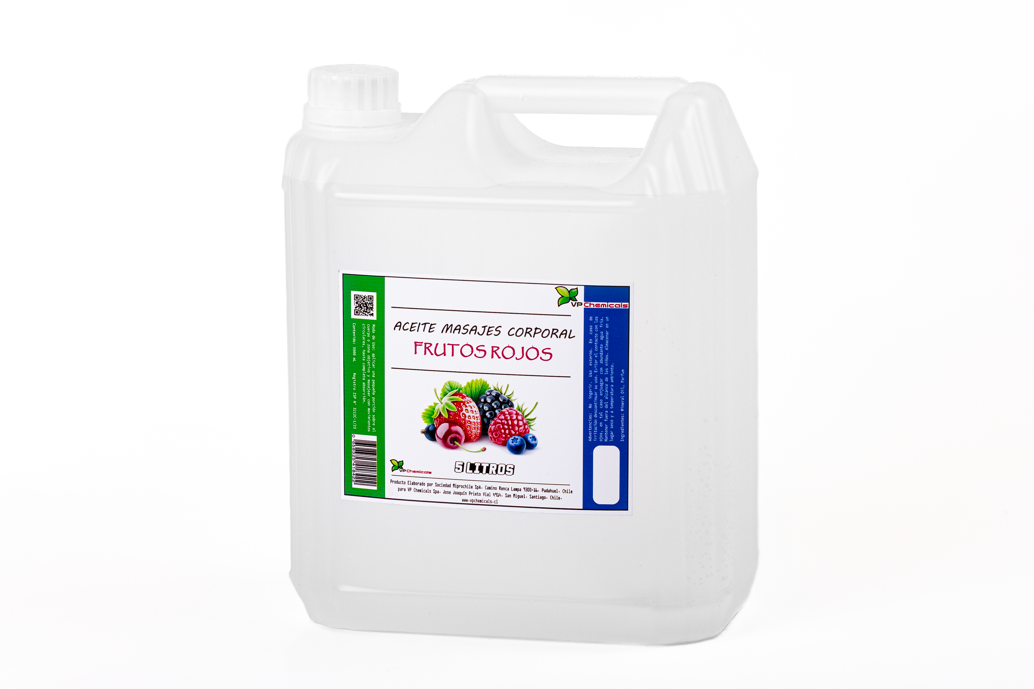 ACEITE DE MASAJES CUERPO VP CHEMICALS 5L FRUTOS ROJOS - BIDÓN - 1