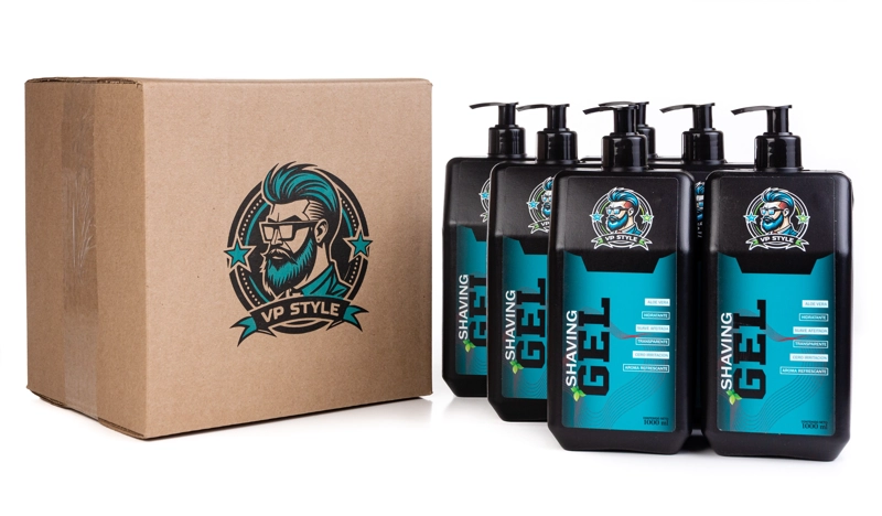 GEL DE AFEITAR PROFESIONAL - VP STYLE - PACK 6 UNIDADES 1 LT - 6