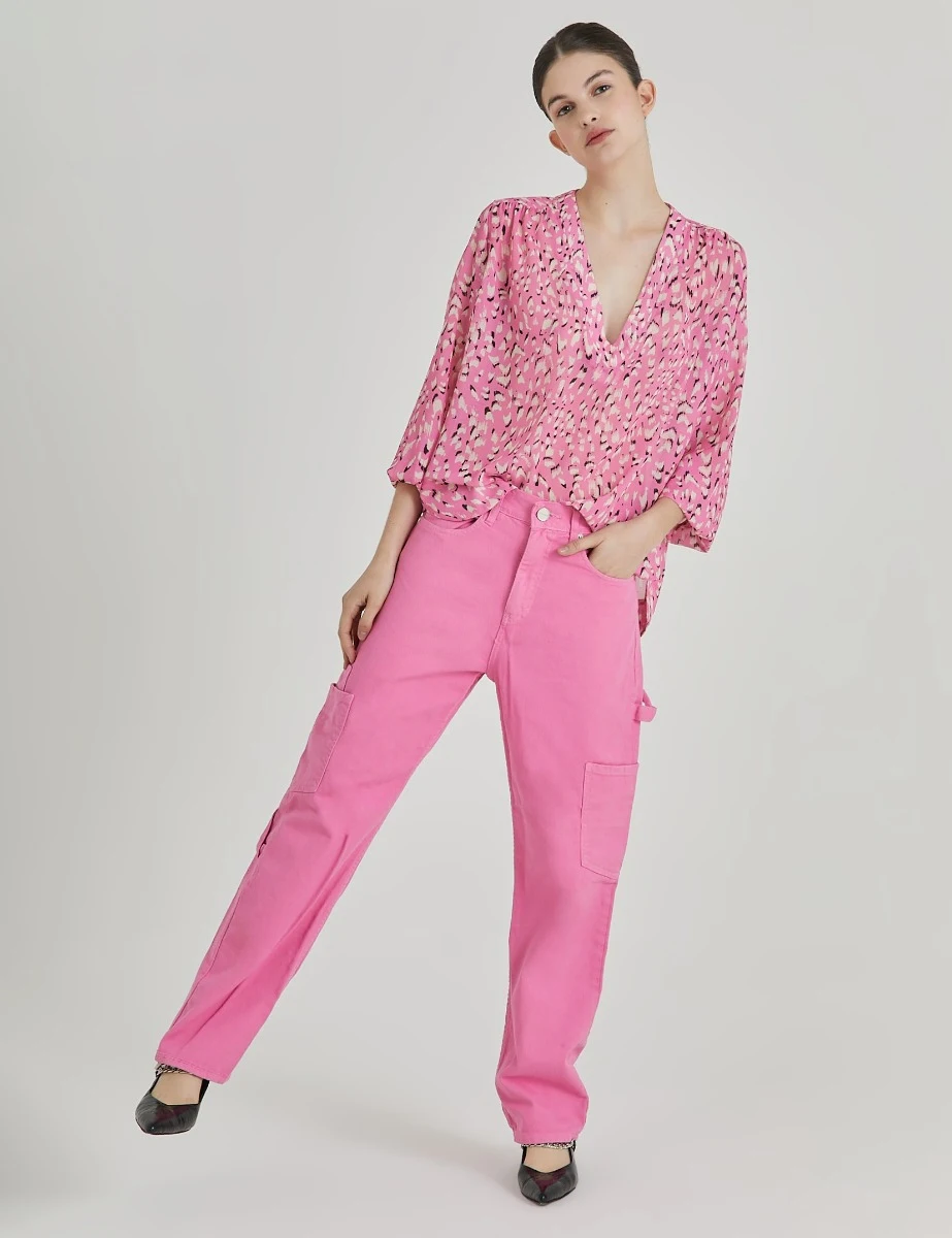 BLUSA BRUSH STAIN PINK KOSIUKO TALLA S - 3