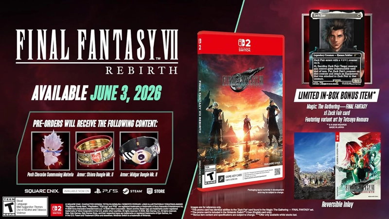 FINAL FANTASY REBIRTH SWITCH 2 DAY ONE W/MAGIC CARD - 2