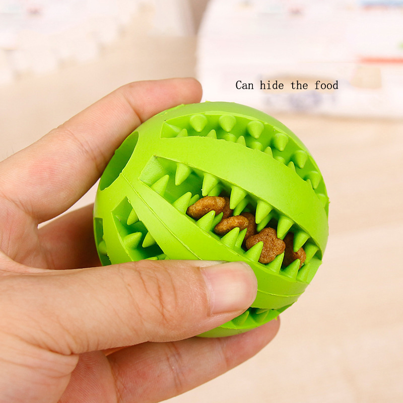 PELOTA PERROS JUGUETE DENTAL MASCOTAS INTERACTIVA 7 CM - 3