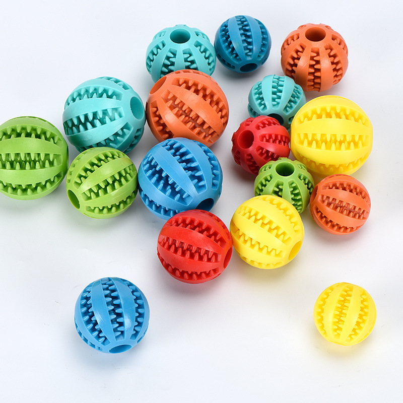 PELOTA PERROS JUGUETE DENTAL MASCOTAS INTERACTIVA 7 CM - 4