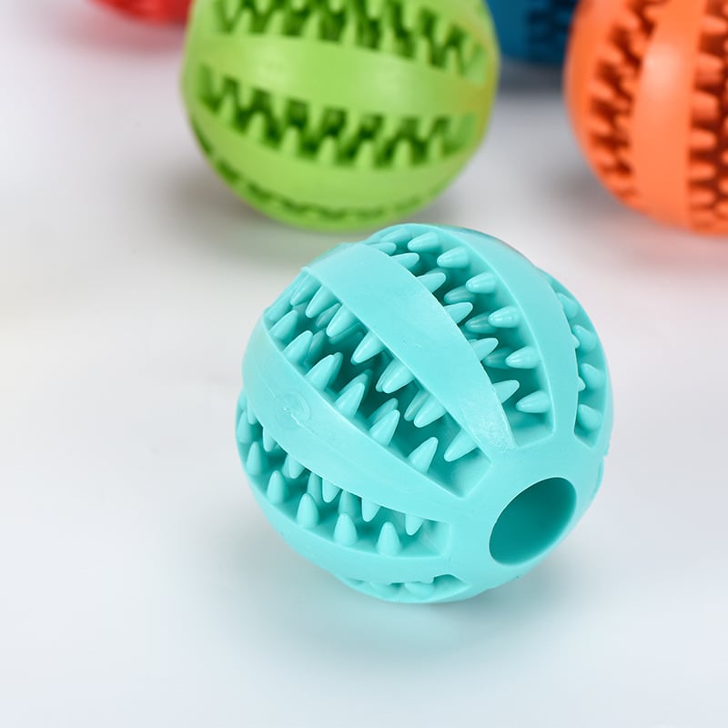 PELOTA PERROS JUGUETE DENTAL MASCOTAS INTERACTIVA 7 CM - 5