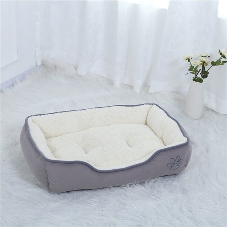 CAMA PREMIUM 2 PIEZAS PARA MASCOTAS COLOR TALLA XL GRIS - 1