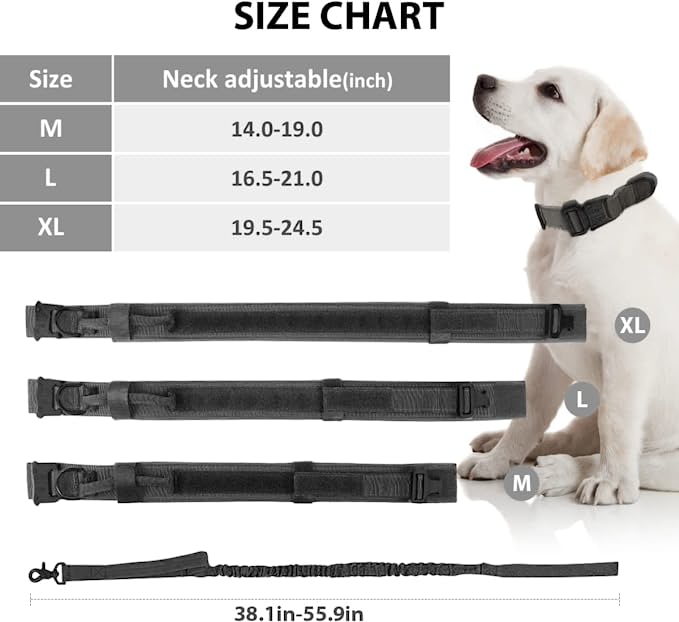 COLLAR PERROS TACTICO CUERDA TALLA L - 5