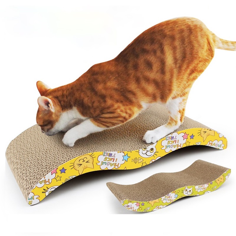 RASCADOR GATOS DE CARTÓN CORRUGADO CATNIP HIERBA - 1