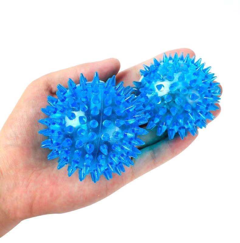PELOTA PERROS JUGUETE LUZ Y SONIDO MASCOTA INTERACTIVA 7.5 CM - 3