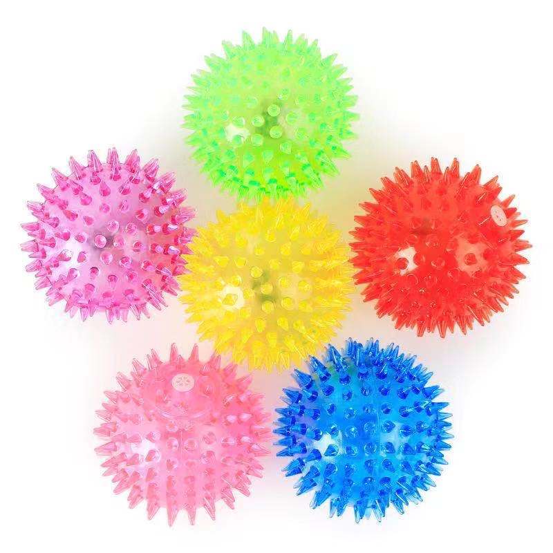 PELOTA PERROS JUGUETE LUZ Y SONIDO MASCOTA INTERACTIVA 6.5 CM - 1