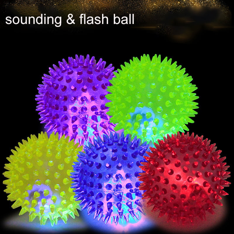PELOTA PERROS JUGUETE LUZ Y SONIDO MASCOTA INTERACTIVA 6.5 CM - 2