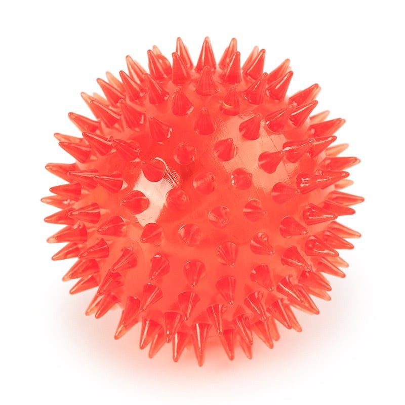 PELOTA PERROS JUGUETE LUZ Y SONIDO MASCOTA INTERACTIVA 6.5 CM - 6