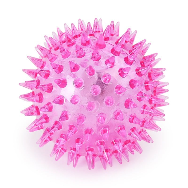 PELOTA PERROS JUGUETE LUZ Y SONIDO MASCOTA INTERACTIVA 6.5 CM - 7
