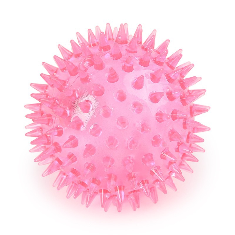 PELOTA PERROS JUGUETE LUZ Y SONIDO MASCOTA INTERACTIVA 6.5 CM - 8