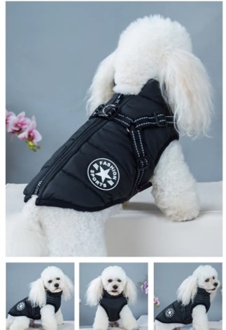 ROPA PARKA PERROS CHAQUETA IMPERMEABLE REFLECTANTE - 2