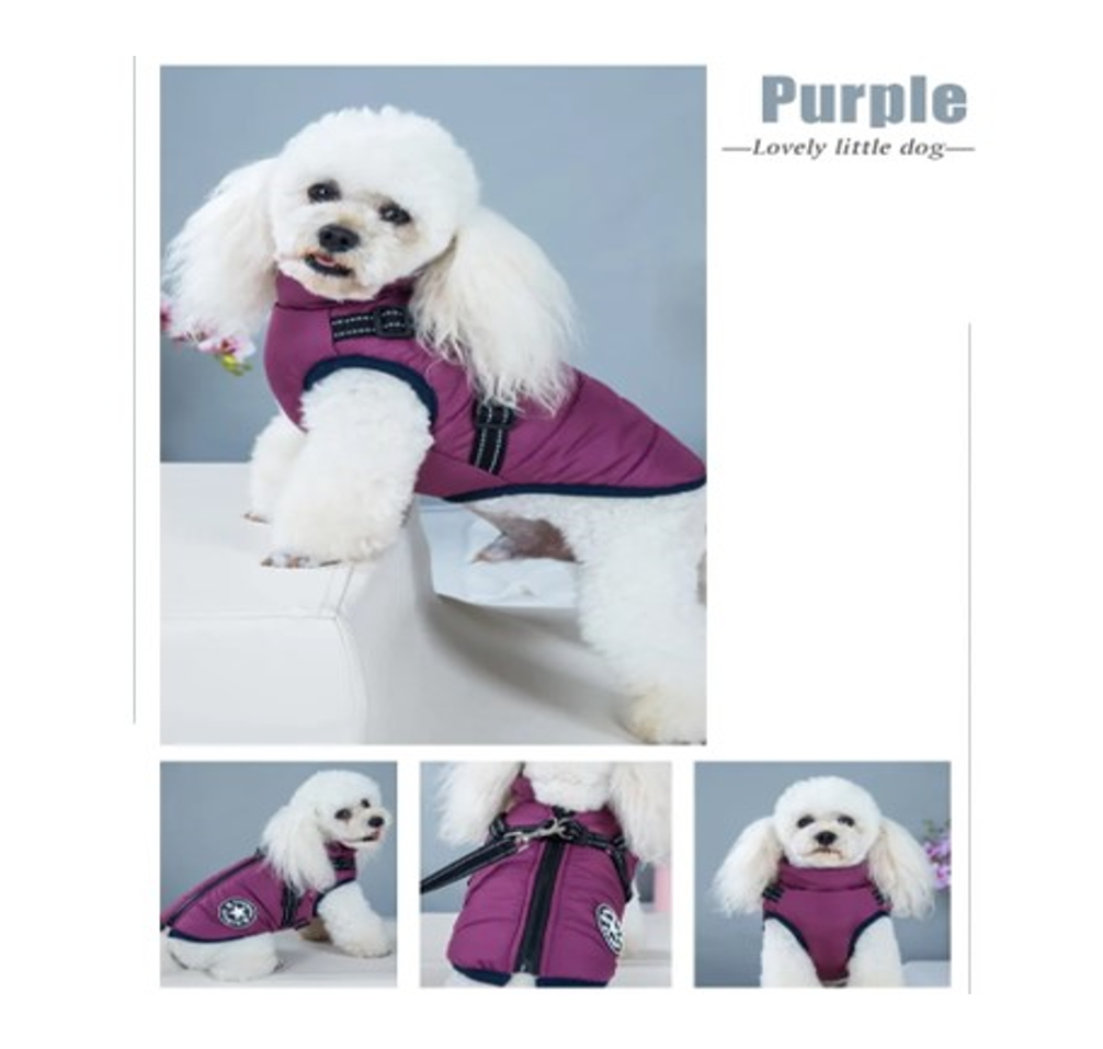 ROPA PARKA PERROS CHAQUETA IMPERMEABLE REFLECTANTE - 3