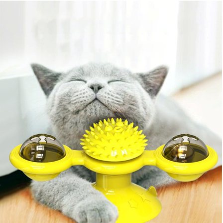 JUGUETE GATOS ANTIESTRES CATNIP TOCADISCO MOLINO VIENTO - 2